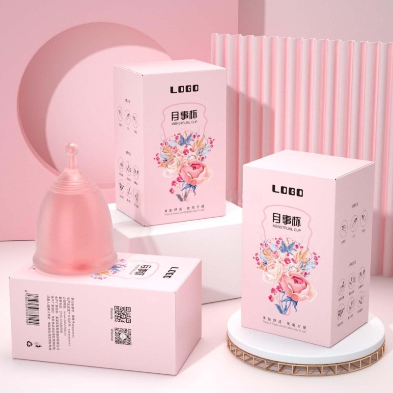 Sanitary Pad Tampon Menstrual Cup Care Container Nursing Gel Box Paper Packaging Premium  Paper Boxes for Tampon Personal Care