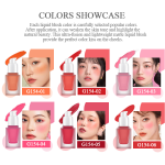 Private Label Cheek Face Makeup Blush Custom No Logo Brand Long Lasting Waterproof Vegan Liquid Blush