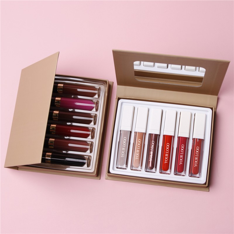 OEM Slender Black Lip Gloss Matte Nonstick Cup Lasting Color Moisturizing Lip Gloss Makeup