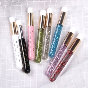 睫毛洗发刷套装透明旅行塑料管,睫毛延伸清洁刷