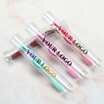 自定义标志私人标签粉红色塑料睫毛涂抹器镊子散装磁性睫毛镊子包装假睫毛镊子
