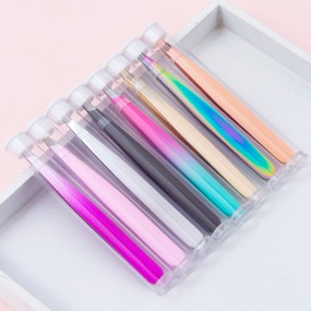 China Factory Beauty Tool Pointy Eyebrow Eyelash Tweezers with Slanted Tip Premium Quality From Direct Seller