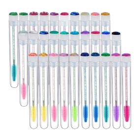 Small Purple/pink/blue/black Brushes to Clean Lashes Blackhead Nose Brush Lash Mascara Private Label Lash Brush case