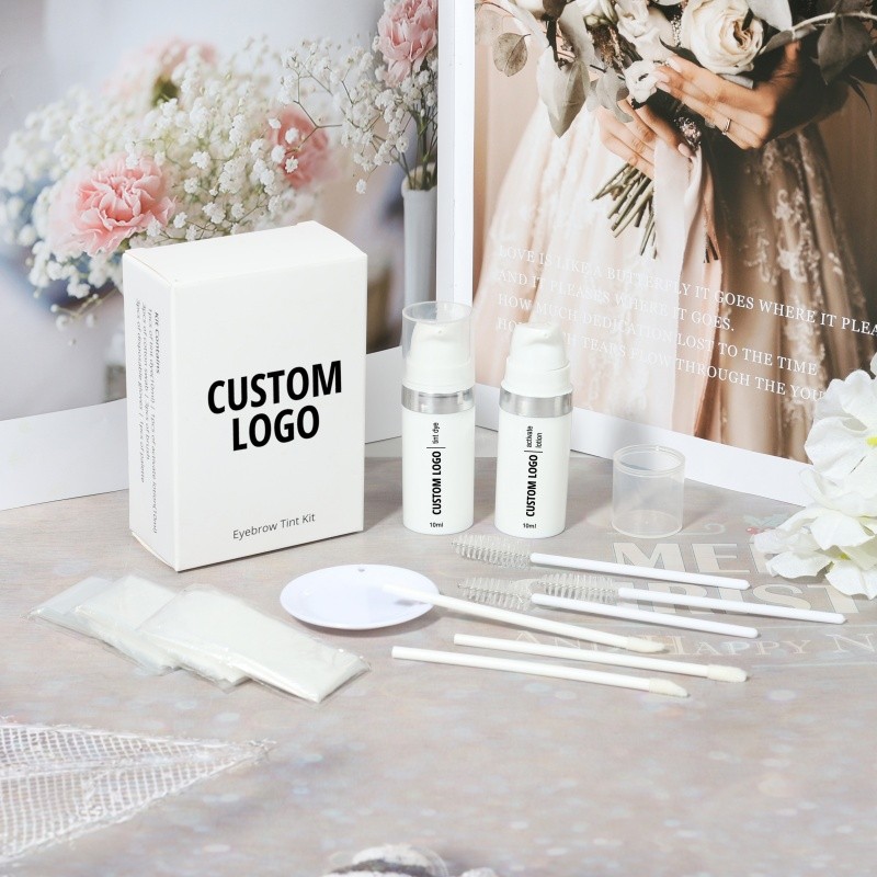 I0ML Safe Vegan Eyebrow Tint Kit Easy-to-Apply at Home Formula for Fuller Looking Brows Lasts 28 Days in Box