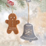 Christmas Decoration Supplier - Christmas Gingerbread Man Felt Cloth Pendant Tree Snowflake