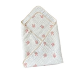 Baby Quilts Supplier - Handmade Muslin Crib Bubble Blankets Print Puff Cotton Set