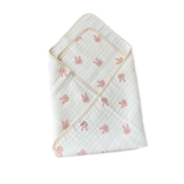 Baby Quilts Supplier - Handmade Muslin Crib Bubble Blankets Print Puff Cotton Set