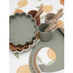 Baby Tableware Set Manufacturer - Set Plate Feeding Cartoon Food Bamboo Spoon Fiber Bowl