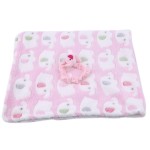 Swaddle Blanket Manufacturer - 95x83cm Coral Fleece Print Sublimation Lovey Receiving