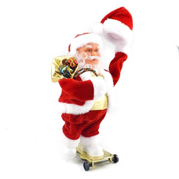 Santa Claus Toy Manufacturer - Novelty Skateboarding Hat Shake with Music Dynamic Gift