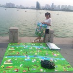 Baby Playmat Manufacturer - 200x180x1CM Double Sided Stylish Grawling Rug Foldable Foam