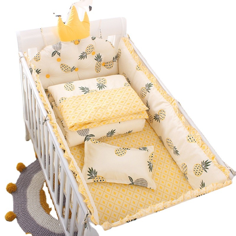 Crib Bedding Set Manufacturer - Cotton Cot Sets 100% Bed Latex Protector 4Pcs