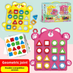 Chess Board Game Supplier - Large Children's Plastic Geometry Memory Flip Cube