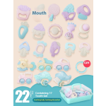 Baby Rattle Set Manufacturer - OEM Color Boilable Soft Plastic Musical Toy 0-3 Years