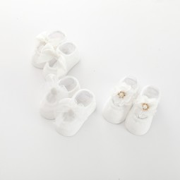 Baby Socks Manufacturer - Big Bow Student Princess Stockings Stretch Solid Color