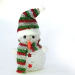 Luminous Snowman Supplier - Christmas Decoration Luminous Colorful Crystal Snowman