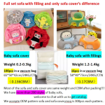 Kids Foam Couch Manufacturer - Cover No Filling 2 in 1 Play Furniture Convertible Sofa