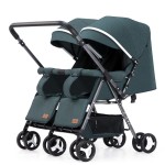 Twin Stroller Supplier - Popular One Hand Folding Backrest Recline Side by Side