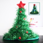 Christmas Lights Hat Supplier - Christmas Tree Venue Non woven Fabric Rain Silk Shining
