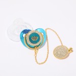 Baby Pacifier with Animal Supplier - PP Gold Flavor Print Rubber Cloth Eating Cases Holder