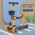 Plastic Scooter Manufacturer - OEM 1 in 1 Foldable Three Wheel Toy Car