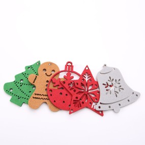 Christmas Decoration Supplier - Christmas Gingerbread Man Felt Cloth Pendant Tree Snowflake