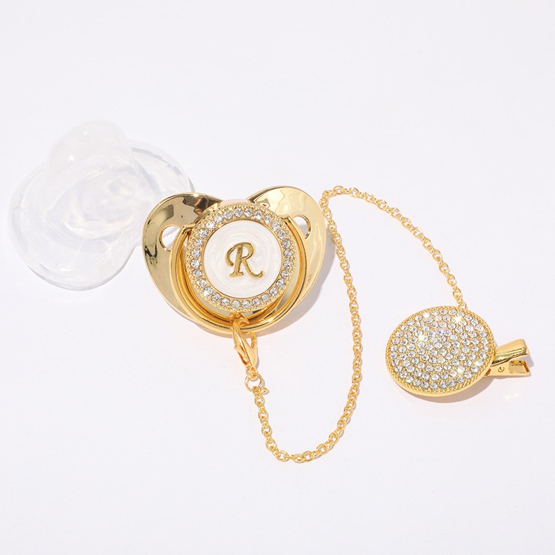 Baby Pacifier with Animal Supplier - PP Gold Flavor Print Rubber Cloth Eating Cases Holder