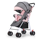 Baby Stroller Supplier - OEM 4 in 1 Leather French Logo 4 Wheels for Twins