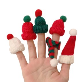 Christmas Bottle Scarf Supplier - Mini Christmas Hat Scarf Doll Decoration Bottle Scarf