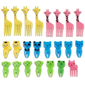 Plastic Fork Supplier - Disposable Kids Mini Animal Dessert Fruit Fork