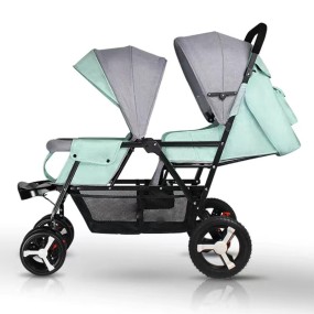 Twin Baby Stroller Supplier - Easy to Take Travelling Simple Design Light Weight Two Seat