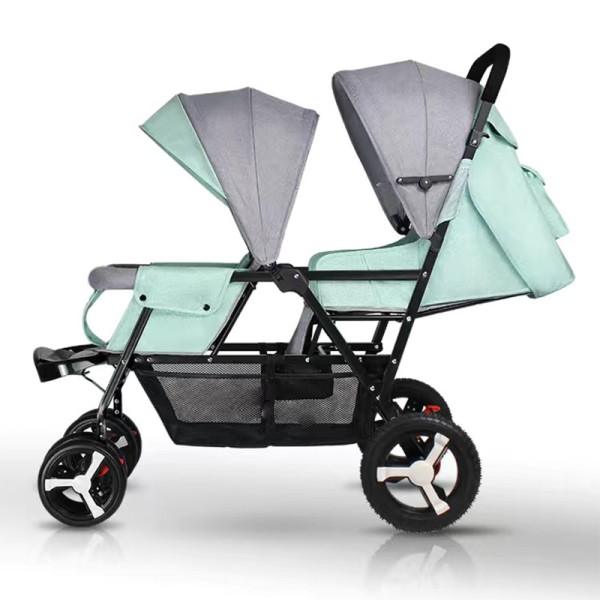 Twin Baby Stroller Supplier - Easy to Take Travelling Simple Design Light Weight Two Seat