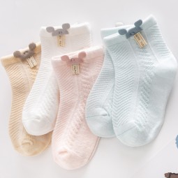 Baby Socks Supplier - Hot Selling Candy Colored Cartoon Frill Foot Wear Combed Cotton