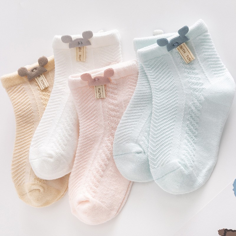 Baby Socks Supplier - Hot Selling Candy Colored Cartoon Frill Foot Wear Combed Cotton