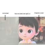 Projector Screen - 120 Inch Portable Anti-light Movie