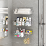 Shower Caddy - 2 Tier Stainless Steel Hook