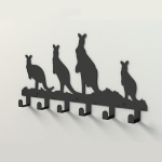 Coat Hooks - Black Metal Animal Wall