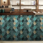 Ceramic Tiles - Leaf Shape Mosaic Backsplash