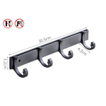 Coat Rack - 8 Hook Metal Wall Mount