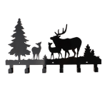 Coat Hooks - Black Metal Animal Wall