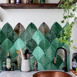 Ceramic Tiles - Leaf Shape Mosaic Backsplash