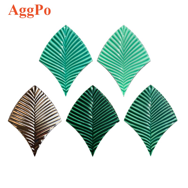 Ceramic Tiles - Leaf Shape Mosaic Backsplash