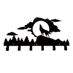 Coat Hooks - Black Metal Animal Wall