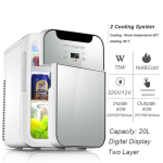 Mini Fridge - 20L Compact Cooler Warmer AC/DC
