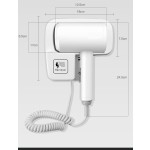 Hair Dryer - Wall Mounted Hotel Grade