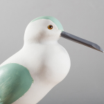 Seagull Statue - Wood Bird Decor 2pc