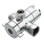 Shower Diverter - 3-Way T-valve ABS Plastic