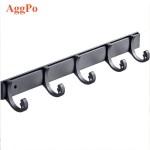 Coat Rack - 8 Hook Metal Wall Mount