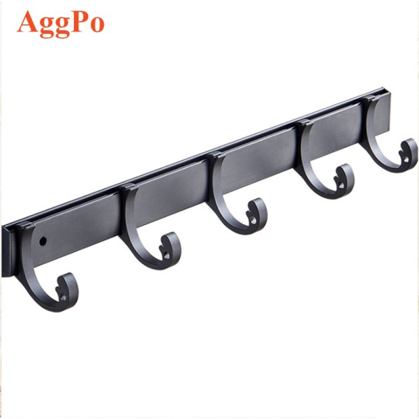 Coat Rack - 8 Hook Metal Wall Mount