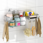 Shower Caddy - 2 Tier Stainless Steel Hook